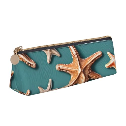 Seeschale Seestern Druck PVC Geldbörse Geld Tasche Make-up Tasche Federmäppchen Reißverschluss Bürobedarf Frauen Männer, Weiß, One Size, Weiß, One Size, Einfach von ZHAOLQ