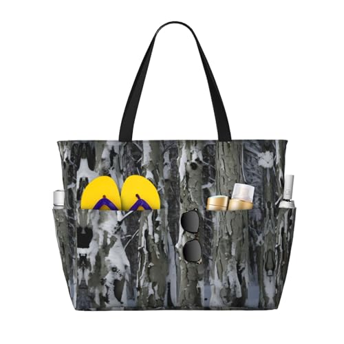 ZHAOLQ Cold Tree Unisex Große Kapazität Strand Reisetasche Urlaub Picknick Sport Tote Tragbare Turnbeutel, Schwarz, Einheitsgröße ZHAOLQ Cold Tree Unisex Große Kapazität Strand Reisetasche Urlaub Picknick Sport Tote Tragbare Turnbeutel, Schwarz, Einheitsgröße von ZHAOLQ
