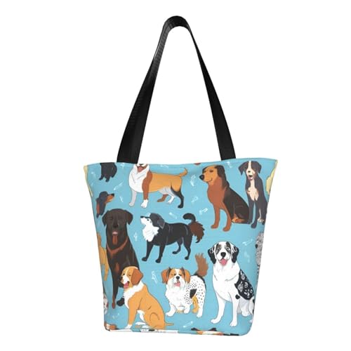 ZHAOLQ Leichte Schultertasche mit Welpenkritzelmuster, für Sommerausflüge, Reisen, Wandern, Arbeit, Freizeit ZHAOLQ Leichte Schultertasche mit Welpenkritzelmuster, für Sommerausflüge, Reisen, Wandern, Arbeit, Freizeit von ZHAOLQ