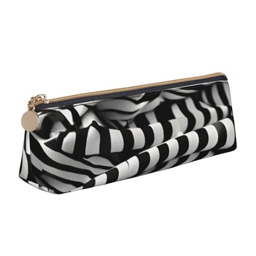 Zebra-ähnlicher Druck PVC Münzgeldbörse Geldtasche Make-up Tasche Bleistift Beutel Reißverschluss Schreibwaren Fall Damen Herren, Weiß, One Size, Einfach: von ZHAOLQ