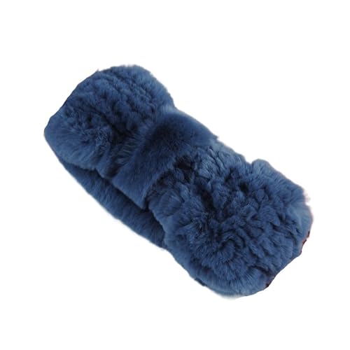 Stirnband 2 Stück Damen Stirnband Winter Herbst Elastischer Halsschal for Haarband Damen Winter Stirnband(Denim Blue) von ZHAOQIN