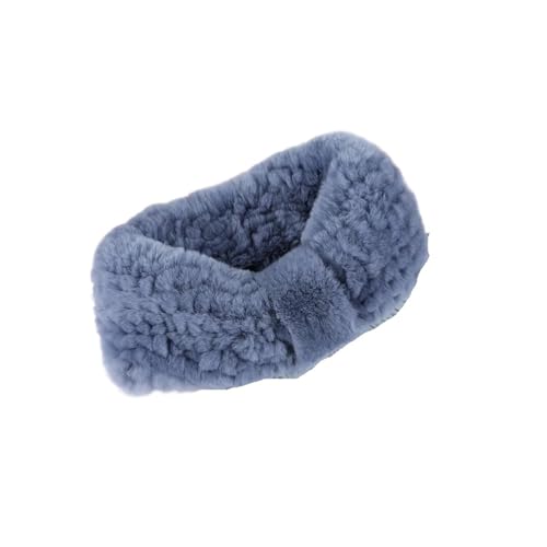 Stirnband 2 Stück Damen Winter gestricktes elastisches Stirnband Haarband Haarschmuck Winter Stirnband(Blue) von ZHAOQIN
