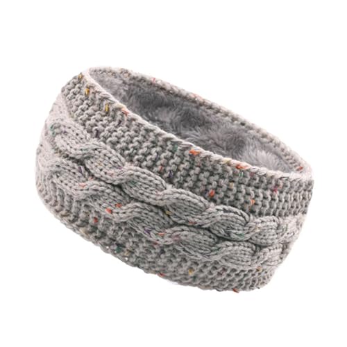 Stirnband 2 Stück Winter gestrickter winddichter Gehörschutz Keepwarm Winter Haarband dickes Stirnband Winter Stirnband(Grey color) von ZHAOQIN