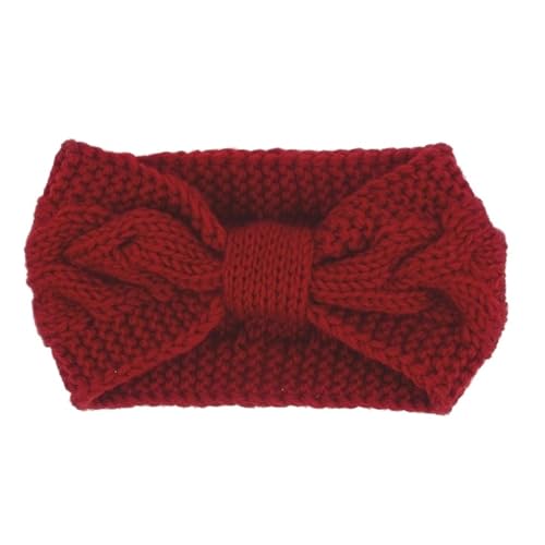 Stirnband 2 stücke Dicke Stricken Sport Stirnband Herbst Ohr Schutz Ohr Wärmer Frauen Thermische Abdeckung Winter Stirnband(Red) von ZHAOQIN