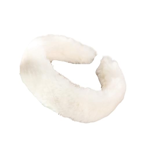 Stirnband 2 stücke Haarbänder Haar Hoop Frauen Elegante Haar Zubehör Stirnbänder Weiche Breiten Kopfbedeckung Mädchen Party Headware Winter Stirnband(White) von ZHAOQIN