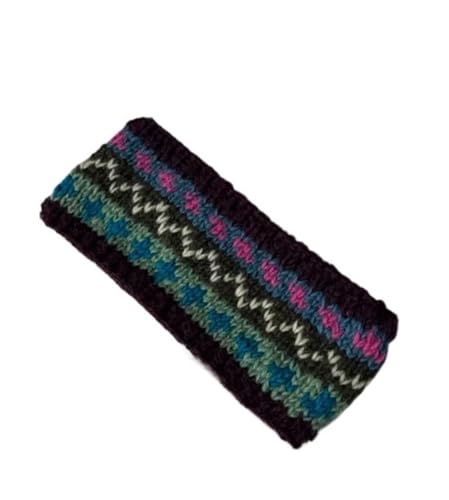 Stirnband 2 stücke Stirnband Gestrickte Haar Zubehör Haar Band Warme Mütze Pferdeschwanz Entbindung Kopf Abdeckung Winter Haarband Winter Stirnband(Blue green) von ZHAOQIN