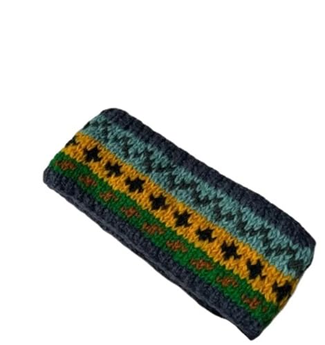 Stirnband 2 stücke Stirnband Gestrickte Haar Zubehör Haar Band Warme Mütze Pferdeschwanz Entbindung Kopf Abdeckung Winter Haarband Winter Stirnband(Deep green) von ZHAOQIN