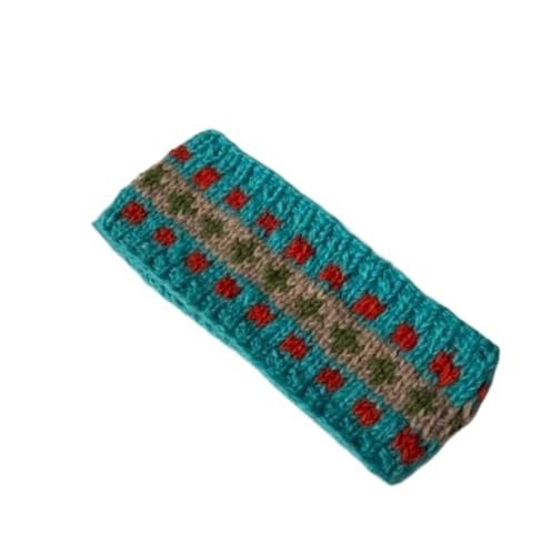 Stirnband 2 stücke Stirnband Gestrickte Haar Zubehör Haar Band Warme Mütze Pferdeschwanz Entbindung Kopf Abdeckung Winter Haarband Winter Stirnband(Green) von ZHAOQIN