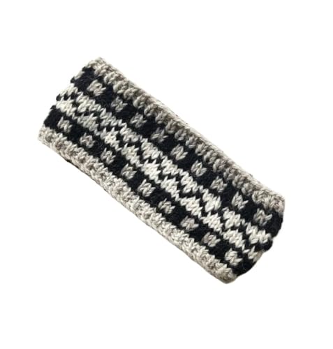 Stirnband 2 stücke Stirnband Gestrickte Haar Zubehör Haar Band Warme Mütze Pferdeschwanz Entbindung Kopf Abdeckung Winter Haarband Winter Stirnband(Light grey) von ZHAOQIN
