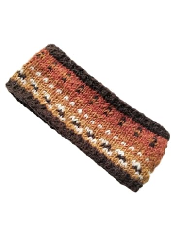 Stirnband 2 stücke Stirnband Gestrickte Haar Zubehör Haar Band Warme Mütze Pferdeschwanz Entbindung Kopf Abdeckung Winter Haarband Winter Stirnband(Red) von ZHAOQIN