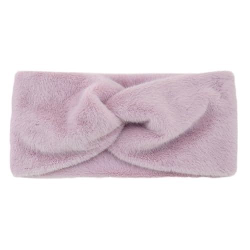 Stirnband 2 stücke Stricken Kreuz Breite Stirnbänder Winter Ohr Wärmer Weiche Headwrap Turban for Frauen Mädchen Haar Zubehör Winter Stirnband(Purple) von ZHAOQIN