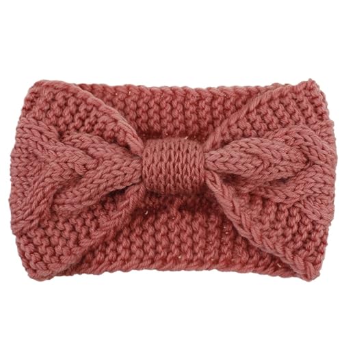 Stirnband 2 stücke Winter Gestrickte Stirnbänder Frauen Halten Stirnband Stricken Handgemachte Warme Haarband Stirnband Kreuz Knoten Turban Twisted Haar Zubehör Winter Stirnband(Pink) von ZHAOQIN