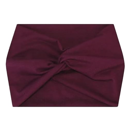Stirnband 3 stücke Breites Elastisches Stirnband Haarband Pilates Yoga Fitness Laufen Radfahren Schweißband Turban Make-Up Haar Hoop Make-Up Headwrap for Frauen Winter Stirnband(Dark Purple) von ZHAOQIN