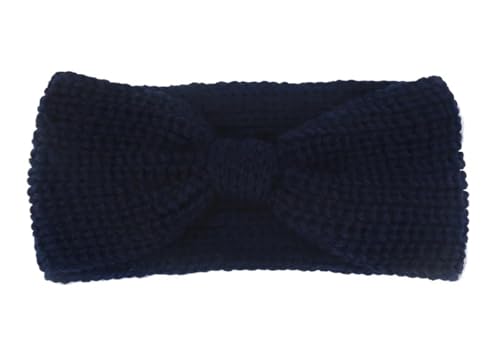 Stirnband 3 stücke Frauen Stirnband Einfarbig Elastische Haar Bands Twisted Gestrickte Turban Headwrap Winter Mädchen Haarband Haar Zubehör Winter Stirnband(Blue F) von ZHAOQIN