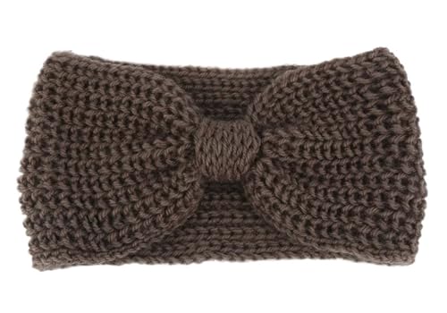 Stirnband 3 stücke Frauen Stirnband Einfarbig Elastische Haar Bands Twisted Gestrickte Turban Headwrap Winter Mädchen Haarband Haar Zubehör Winter Stirnband(Brown C) von ZHAOQIN