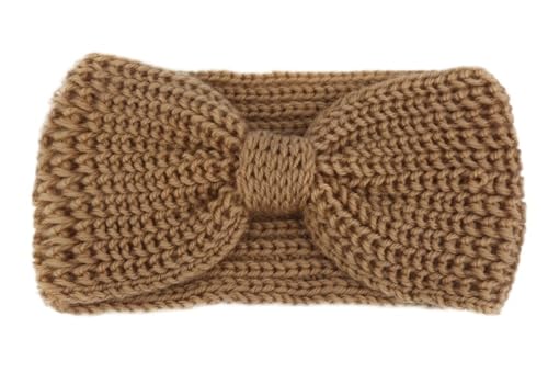 Stirnband 3 stücke Frauen Stirnband Einfarbig Elastische Haar Bands Twisted Gestrickte Turban Headwrap Winter Mädchen Haarband Haar Zubehör Winter Stirnband(Brown D) von ZHAOQIN