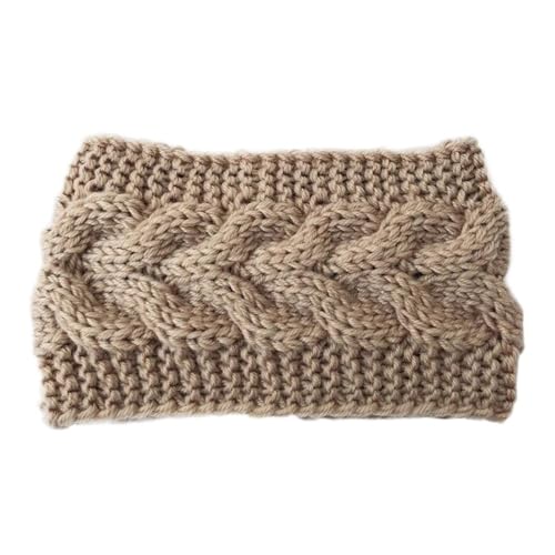 Stirnband 3 stücke Frauen Stirnband Einfarbig Elastische Haar Bands Twisted Gestrickte Turban Headwrap Winter Mädchen Haarband Haar Zubehör Winter Stirnband(Brown G) von ZHAOQIN