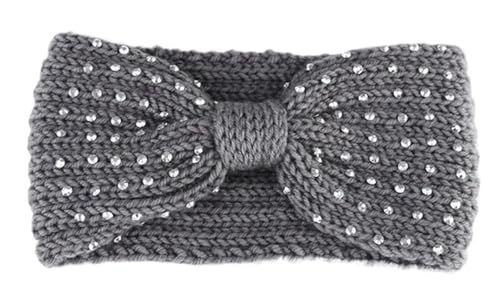 Stirnband 3 stücke Frauen Stirnband Einfarbig Elastische Haar Bands Twisted Gestrickte Turban Headwrap Winter Mädchen Haarband Haar Zubehör Winter Stirnband(Grey C) von ZHAOQIN