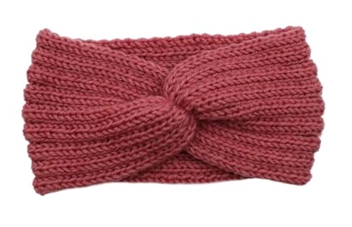 Stirnband 3 stücke Frauen Stirnband Einfarbig Elastische Haar Bands Twisted Gestrickte Turban Headwrap Winter Mädchen Haarband Haar Zubehör Winter Stirnband(Pink A) von ZHAOQIN