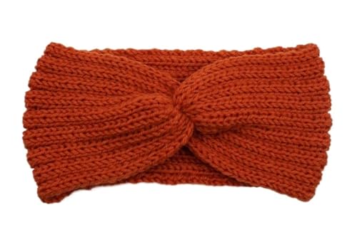Stirnband 3 stücke Frauen Stirnband Einfarbig Elastische Haar Bands Twisted Gestrickte Turban Headwrap Winter Mädchen Haarband Haar Zubehör Winter Stirnband(Red A) von ZHAOQIN