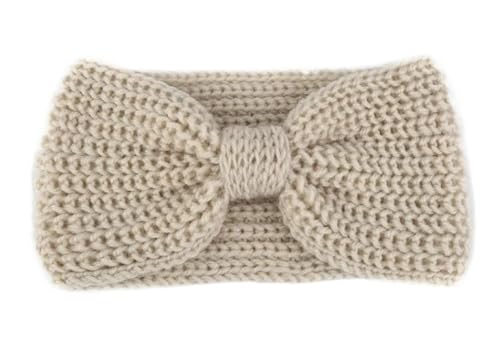 Stirnband 3 stücke Frauen Stirnband Einfarbig Elastische Haar Bands Twisted Gestrickte Turban Headwrap Winter Mädchen Haarband Haar Zubehör Winter Stirnband(White C) von ZHAOQIN