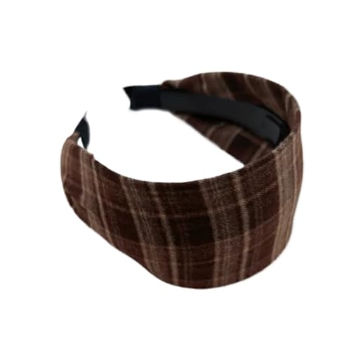 Stirnband 3PCS Breiter krempe Plaid Stirnband Winter Kurze Plüsch Haarband Make-Up Abdeckung Weißes Haar Stirnbänder for Frauen Winter Stirnband(Red) von ZHAOQIN