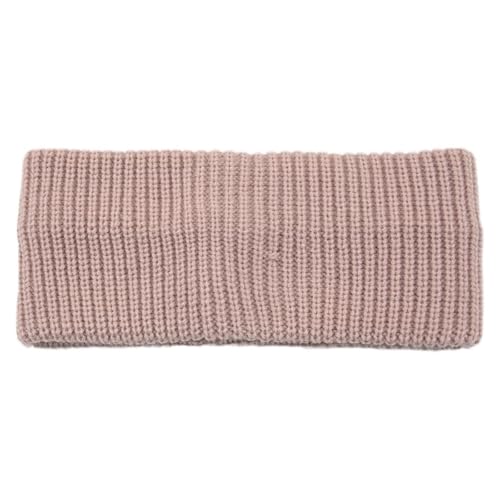 Stirnband 3PCS Einfache Feste Farbe Gestrickt Breiten Stirnband Frauen Sport Haarbänder Vertikale Gestreiften Kopf Abdeckung Winter Ohr Wärmer Winter Stirnband(Pink A) von ZHAOQIN
