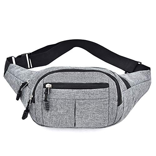 Bauchtasche Herren Hüfttasche, Geldbörse, lässig, große Gürteltasche, Reisetasche, Handytasche, Gürteltasche, Hüfttasche, 4 Taschen(Gray) von ZHAOSHIXU