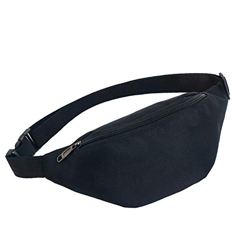 Bauchtasche Hüfttasche Damen Gürteltasche Reise Herren Bauchtasche Hüfttasche Damen Brusttasche Bauchtasche Geldbörse(Black) von ZHAOSHIXU