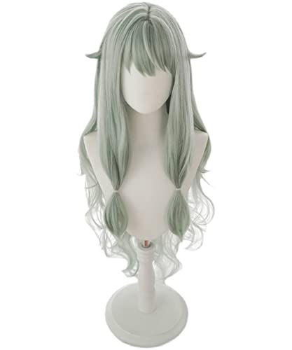 ZHAOSJ Grüne Kusanagi Nene Cosplay Perücke Frauen Halloween Party Welliges Haar mit Pony ZHAOSJ Grüne Kusanagi Nene Cosplay Perücke Frauen Halloween Party Welliges Haar mit Pony von ZHAOSJ