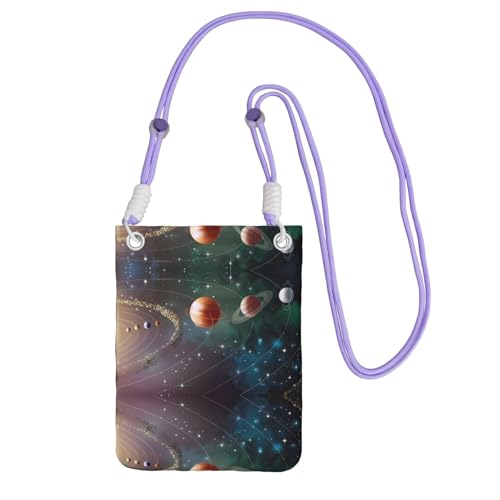 Schwarze Universal-Crossbody-Tasche – leichte Planeten-Weltraum-Solar-System-Geldbörse, perfekt zum Einkaufen und für Outdoor-Aktivitäten, violett, Einheitsgröße Schwarze Universal-Crossbody-Tasche – leichte Planeten-Weltraum-Solar-System-Geldbörse, perfekt zum Einkaufen und für Outdoor-Aktivitäten, violett, Einheitsgröße von ZHAOUR