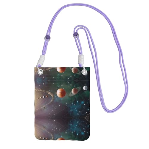 Schwarze Universal-Crossbody-Tasche – leichte Planeten-Weltraum-Solar-System-Geldbörse, perfekt zum Einkaufen und für Outdoor-Aktivitäten, violett, Einheitsgröße Schwarze Universal-Crossbody-Tasche – leichte Planeten-Weltraum-Solar-System-Geldbörse, perfekt zum Einkaufen und für Outdoor-Aktivitäten, violett, Einheitsgröße von ZHAOUR