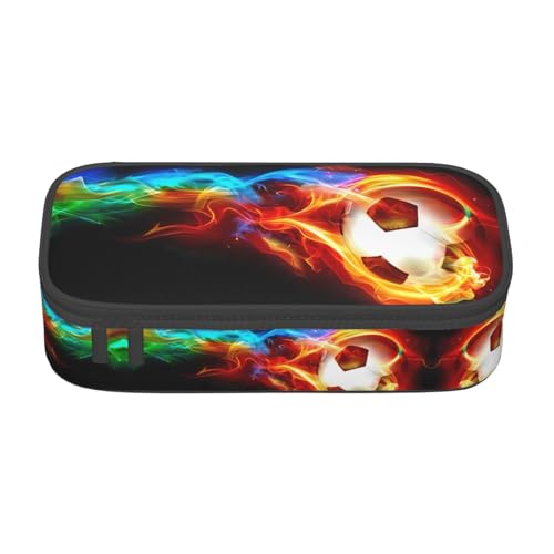 ZHAOUR Federmäppchen mit Galaxy Wolf Volldruck Design - Mehrzweck-Organizer - strapazierfähiges Oxford-Gewebe, mehrere Fächer, Fire Dragon Roll Soccer, Einheitsgröße, Schulranzen ZHAOUR Federmäppchen mit Galaxy Wolf Volldruck Design - Mehrzweck-Organizer - strapazierfähiges Oxford-Gewebe, mehrere Fächer, Fire Dragon Roll Soccer, Einheitsgröße, Schulranzen von ZHAOUR