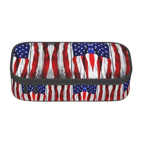 ZHAOUR Federmäppchen mit Galaxy Wolf Volldruck Design - Mehrzweck-Organizer - strapazierfähiges Oxford-Gewebe, mehrere Fächer, U.s. Flagge, Einheitsgröße, Schulranzen ZHAOUR Federmäppchen mit Galaxy Wolf Volldruck Design - Mehrzweck-Organizer - strapazierfähiges Oxford-Gewebe, mehrere Fächer, U.s. Flagge, Einheitsgröße, Schulranzen von ZHAOUR