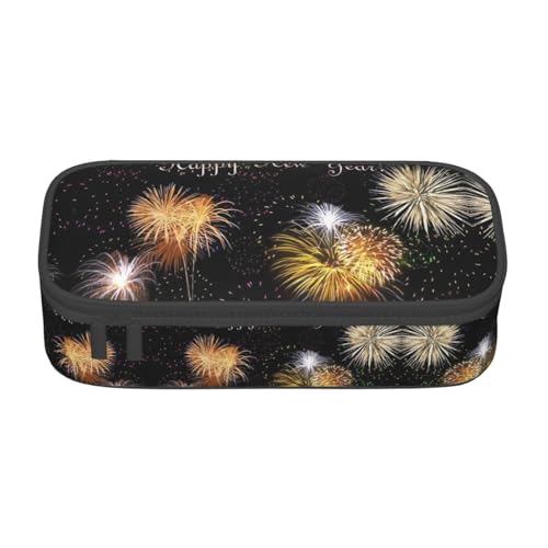 ZHAOUR Federmäppchen mit Kiwi-Vogel süßem Volldruck-Design – Mehrzweck-Organizer – strapazierfähiges Oxford-Gewebe, mehrere Fächer, Frohes neues Jahr, Einheitsgröße, Schulranzen von ZHAOUR