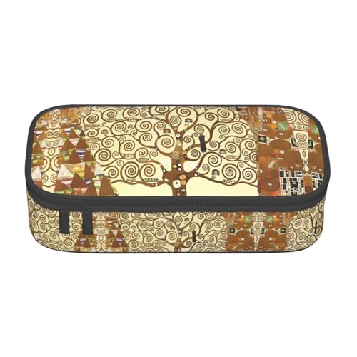 ZHAOUR Federmäppchen mit Kuhmuster, Volldruck-Design, Mehrzweck-Organizer, strapazierfähiges Oxford-Gewebe, mehrere Fächer, Lebensbaum, Einheitsgröße, Schulranzen von ZHAOUR