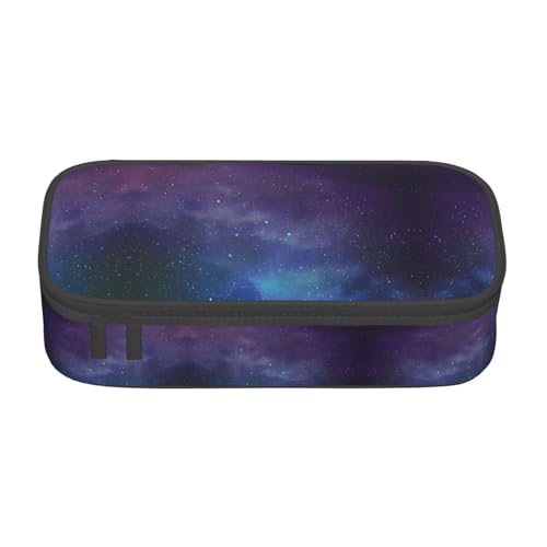 ZHAOUR Federmäppchen mit Kuhmuster, Volldruck-Design, Mehrzweck-Organizer, strapazierfähiges Oxford-Gewebe, mehrere Fächer, Universum mit Sternen und Galaxie Interstellar, Einheitsgröße, Schulranzen von ZHAOUR