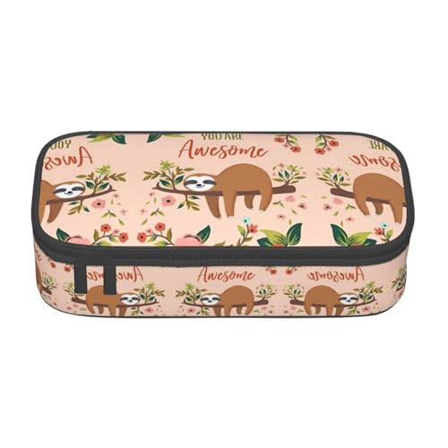 ZHAOUR Federmäppchen mit Kuhmuster, Volldruck-Design, Mehrzweck-Organizer, strapazierfähiges Oxford-Gewebe, mehrere Fächer, You Are Awesome Faultier, Einheitsgröße, Schulranzen ZHAOUR Federmäppchen mit Kuhmuster, Volldruck-Design, Mehrzweck-Organizer, strapazierfähiges Oxford-Gewebe, mehrere Fächer, You Are Awesome Faultier, Einheitsgröße, Schulranzen von ZHAOUR