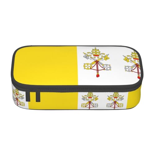 ZHAOUR Federmäppchen mit Strandstein-Volldruck-Design, Mehrzweck-Organizer, strapazierfähiges Oxford-Gewebe, mehrere Fächer, Flagge des Vatikans, Einheitsgröße, Schulranzen ZHAOUR Federmäppchen mit Strandstein-Volldruck-Design, Mehrzweck-Organizer, strapazierfähiges Oxford-Gewebe, mehrere Fächer, Flagge des Vatikans, Einheitsgröße, Schulranzen von ZHAOUR