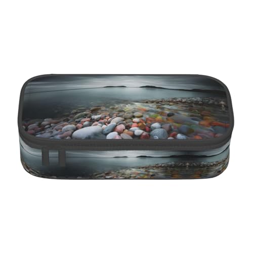 ZHAOUR Federmäppchen mit Strandstein-Volldruck-Design, Mehrzweck-Organizer, strapazierfähiges Oxford-Gewebe, mehrere Fächer, Strand Stein, Einheitsgröße, Schulranzen ZHAOUR Federmäppchen mit Strandstein-Volldruck-Design, Mehrzweck-Organizer, strapazierfähiges Oxford-Gewebe, mehrere Fächer, Strand Stein, Einheitsgröße, Schulranzen von ZHAOUR