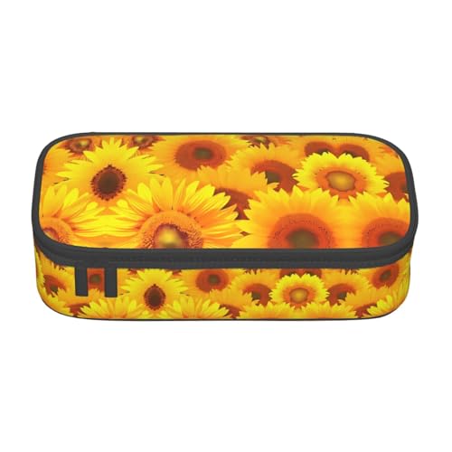 ZHAOUR Federmäppchen mit a7ee6b7db5860ad7fb56e2b36a60a39 (1) Volldruck-Design – Mehrzweck-Organizer – strapazierfähiges Oxford-Gewebe, mehrere Fächer, Gelbe Sonnenblume, Einheitsgröße, Schulranzen von ZHAOUR