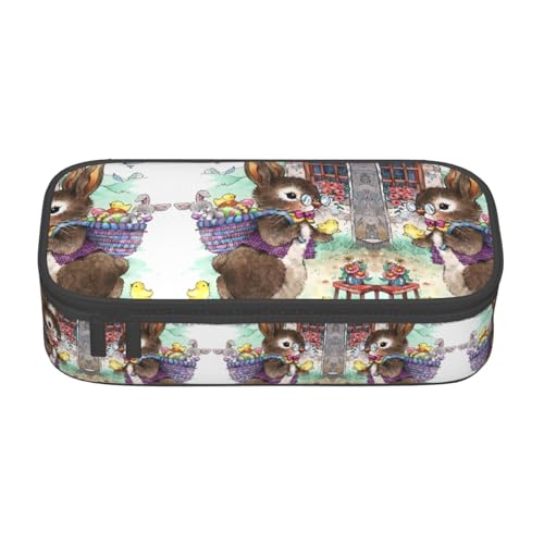 ZHAOUR Federmäppchen mit farbigem Gemälde, Volldruck-Design, Mehrzweck-Organizer, strapazierfähiges Oxford-Gewebe, mehrere Fächer, Osterhase, Einheitsgröße, Schulranzen ZHAOUR Federmäppchen mit farbigem Gemälde, Volldruck-Design, Mehrzweck-Organizer, strapazierfähiges Oxford-Gewebe, mehrere Fächer, Osterhase, Einheitsgröße, Schulranzen von ZHAOUR