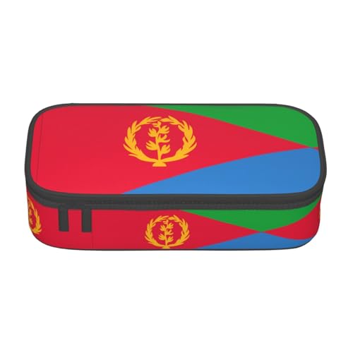ZHAOUR Federmäppchen mit finnischer Flagge, Volldruck-Design, Mehrzweck-Organizer, strapazierfähiges Oxford-Gewebe, mehrere Fächer, Eritreische Flagge, Einheitsgröße, Schulranzen von ZHAOUR