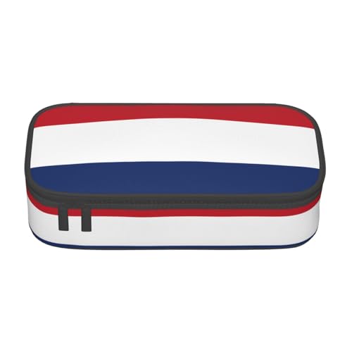 ZHAOUR Federmäppchen mit finnischer Flagge, Volldruck-Design, Mehrzweck-Organizer, strapazierfähiges Oxford-Gewebe, mehrere Fächer, Niederländische Flagge, Einheitsgröße, Schulranzen von ZHAOUR