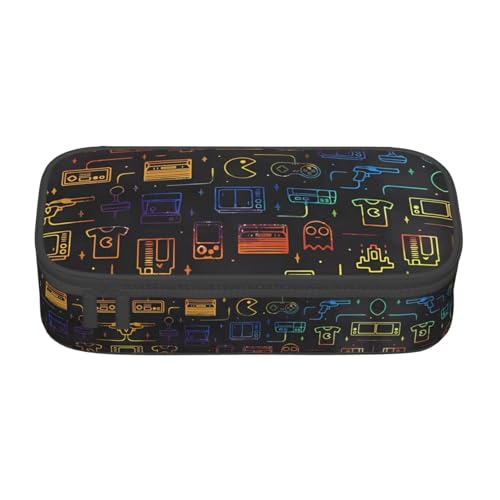 ZHAOUR Federmäppchen mit goldenem Seiden-Weihnachtsvolldruck-Design, Mehrzweck-Organizer, strapazierfähiges Oxford-Gewebe, mehrere Fächer, Spiele-Videospiel-Muster, Einheitsgröße, Schulranzen ZHAOUR Federmäppchen mit goldenem Seiden-Weihnachtsvolldruck-Design, Mehrzweck-Organizer, strapazierfähiges Oxford-Gewebe, mehrere Fächer, Spiele-Videospiel-Muster, Einheitsgröße, Schulranzen von ZHAOUR