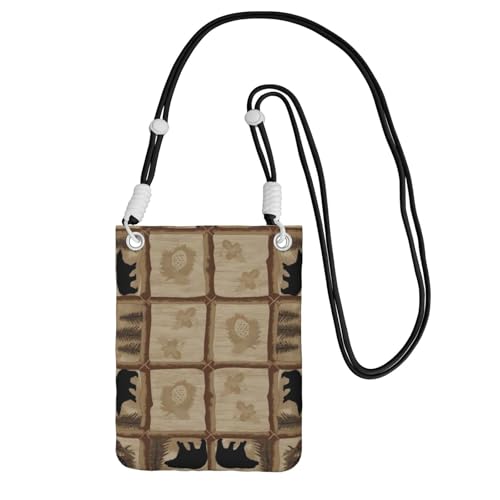 ZHAOUR Schwarze Universal-Crossbody-Tasche – leicht, rustikal, Lodge-Druck, perfekt zum Einkaufen und für Outdoor-Aktivitäten, Schwarz , Einheitsgröße ZHAOUR Schwarze Universal-Crossbody-Tasche – leicht, rustikal, Lodge-Druck, perfekt zum Einkaufen und für Outdoor-Aktivitäten, Schwarz , Einheitsgröße von ZHAOUR