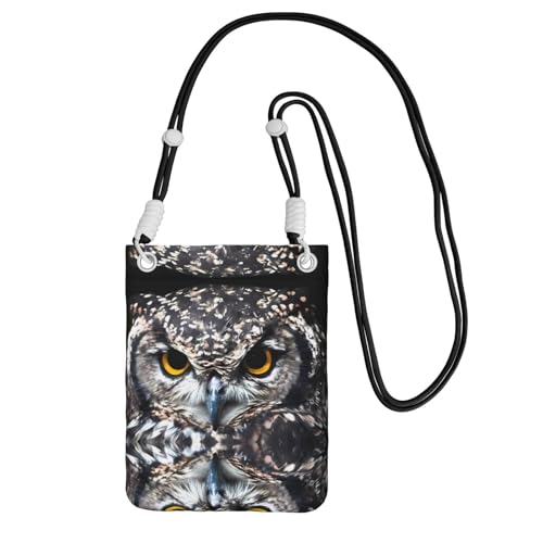 ZHAOUR Schwarze Universal-Crossbody-Tasche – leichte Geldbörse mit gelben Augen und Eulen-Druck, perfekt zum Einkaufen und für Outdoor-Aktivitäten, Schwarz , Einheitsgröße ZHAOUR Schwarze Universal-Crossbody-Tasche – leichte Geldbörse mit gelben Augen und Eulen-Druck, perfekt zum Einkaufen und für Outdoor-Aktivitäten, Schwarz , Einheitsgröße von ZHAOUR