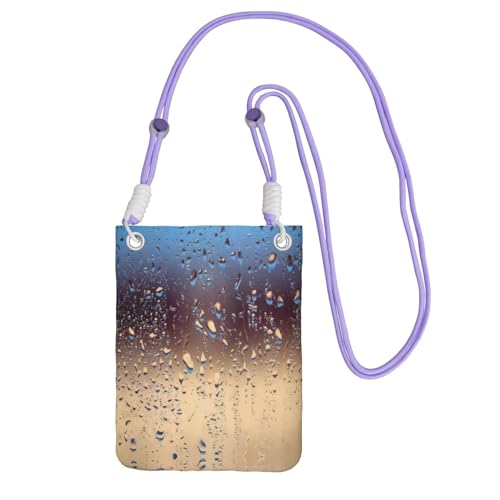 ZHAOUR Schwarze Universal-Crossbody-Tasche – leichte Regentropfen auf Glasdruck, perfekt zum Einkaufen und für Outdoor-Aktivitäten, violett, Einheitsgröße ZHAOUR Schwarze Universal-Crossbody-Tasche – leichte Regentropfen auf Glasdruck, perfekt zum Einkaufen und für Outdoor-Aktivitäten, violett, Einheitsgröße von ZHAOUR