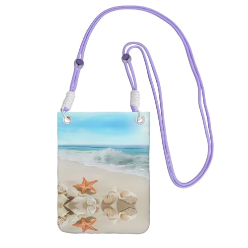 ZHAOUR Schwarze Universal-Crossbody-Tasche – leichte Strandmuschel Seestern-Druck, perfekt zum Einkaufen und für Outdoor-Aktivitäten, violett, Einheitsgröße ZHAOUR Schwarze Universal-Crossbody-Tasche – leichte Strandmuschel Seestern-Druck, perfekt zum Einkaufen und für Outdoor-Aktivitäten, violett, Einheitsgröße von ZHAOUR