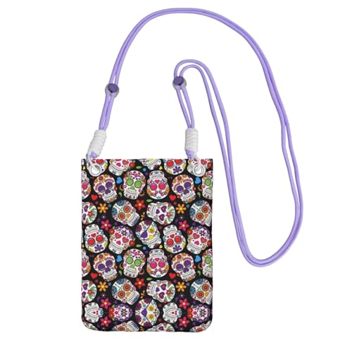 ZHAOUR Schwarze Universal-Crossbody-Tasche – leichte Totenkopf-Geldbörse, perfekt zum Einkaufen und für Outdoor-Aktivitäten, violett, Einheitsgröße ZHAOUR Schwarze Universal-Crossbody-Tasche – leichte Totenkopf-Geldbörse, perfekt zum Einkaufen und für Outdoor-Aktivitäten, violett, Einheitsgröße von ZHAOUR
